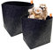 Bada Bing 2er Set Filzkörbe mit Lasche in Lederoptik ca. 28 x 22 x 30 cm Aufbewahrungskörbe Filztasche Tasche Aufbewahrung Ordnungskörbe fürs Regal 91