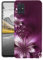 KX-Mobile Hülle für Samsung A51 Handyhülle Motiv 593 Blume Lila Weiß Premium Silikonhülle SchutzHülle Softcase HandyCover Handyhülle für Samsung Galaxy A51 Hülle
