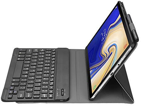 ZAORUN Teclado A510 Bluetooth 3.0 Funda de Cuero Ultrafina con Teclado Bluetooth Desmontable Compatible for Samsung Galaxy Tab A 10.1 (2019) T510 / T515, con Ranura Compatible for bolígrafo y Soporte