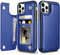 Coolden Compatible with iPhone 12 Case iPhone 12 Pro Case Wallet Case Shockproof with Card Holder Flip Folio PU Leather Magnetic Closure Protective Case Cover Compatible with iPhone 12/12 Pro (Blue)