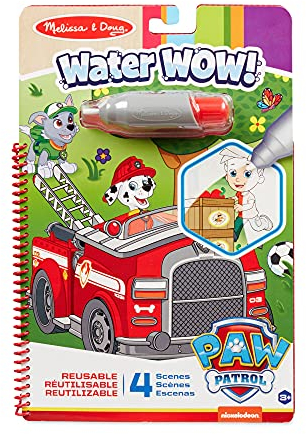 Melissa & Doug | PAW Patrol | Water Wow! |Marshall Aktivitätenblock zum Ausmalen mit Wasser für Reisen