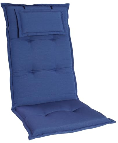 Homeoutfit24 Gartenstuhlauflagen Hochlehner, 5er Set, Blau