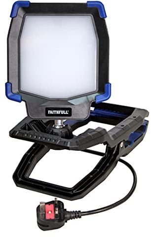Faithfull FPPCLIP40W LED Clip Grip Work Light 40 W Mains Powered 240 V - 4000Lm, 180 x 102 x 286mm