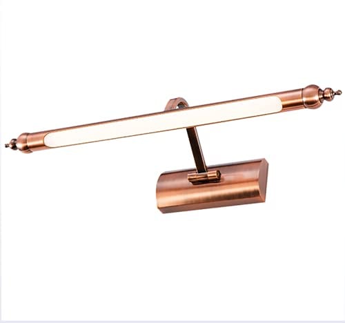 Quevia-Eletro Roségold Spiegelleuchte LED Bad-Beleuchtung Spiegellampe Wandleuchte Acryl & Aluminium 8W 3000K Wasserdichte Drehbar für Schminklicht Leselicht Dresser Eingang Badezimmer Bilder-Lampe