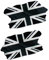 BIKE-label Adesivo 3D bandiera bandiera Union Jack da 70 x 37 mm per auto, moto, X300534VA