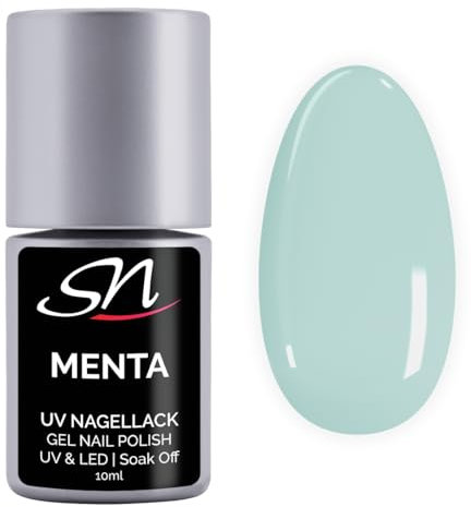 SN Nageldesign Menta UV Nagellack Gel mintgrün grün Gellack UV LED Shellack mint green Nail Polish Gel easy off Farbgel 10ml SN221