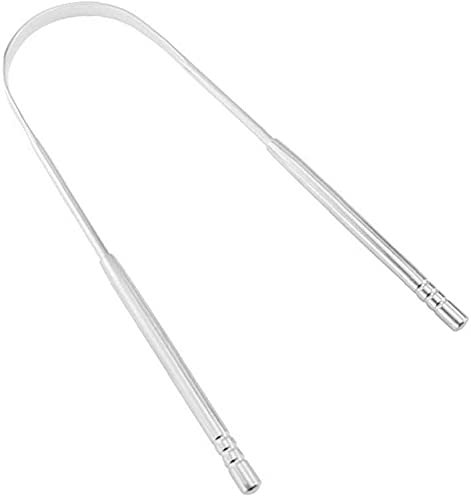 U-K Raccoglitori per lingua, in acciaio inossidabile, per un'igiene orale ottimale (Argento) Practical Design