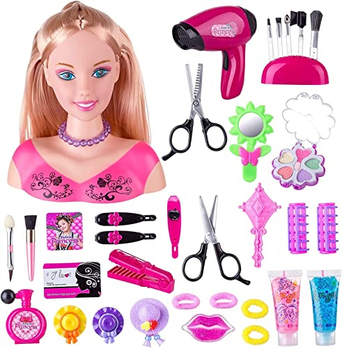 Auspcers Frisierkopf Schminkkopf für Kinder Haarstyling Set (5805)