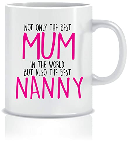 Wanky Candles Funny Mum and Nanny Mug, Best Mum and Best Nanny Coffee Cup, Humorous Work Or Home Mug CMUG236