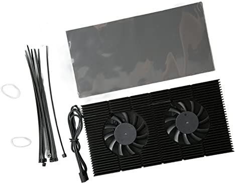 ciciglow GPU-Backplate-Kühler, Aluminiumlegierung, Schneller Kühlkörper, 4-poliger Backplane-Speicherkühler für RTX3090 3080 3070