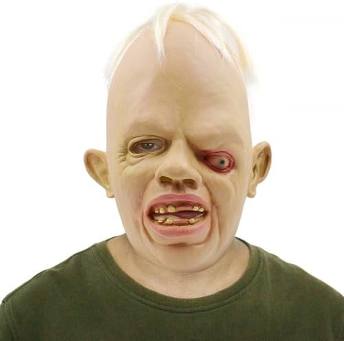 ACBAGI Scary Sloth Goonies Mask - Creepy Qibao Halloween Costume Mask for Adults