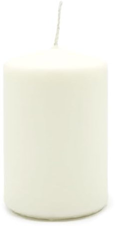luterna 100% ÖKO-Stumpenkerze aus regionaler Bio-Masse, mit Bienenwachsüberzug, Weiß, BIOKEMA, 90/60 mm, Brenndauer ca. 50h