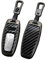 ontto Coque de clé de Voiture pour Audi A3 Sportback A4 A6 A7 S6 S7 A8 Q4 Q7 Q8 SQ7 RS6 E-tron A6L A8L 2018-2023 PVC métal Porte-clés Accessoires de Voiture - A Noir
