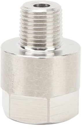 Aramox Öldruckmesser-Adapter, 1/8 Zoll NPT-Stecker auf M10 x 1,0-Buchse, Edelstahl, Passend für Öl-/Kraftstoff-/Wasserdruck-/Temperaturmesser