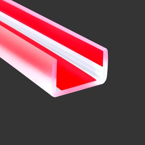 Transparente Gummi-Kantenverkleidung, selbstklebender 25mm Gummi-Kantenschutz, Kantenschutz für Cabniet, Brille oder Sperrholz, Silikon-Gummimaterial, passend für 24-26 mm, Länge 6m