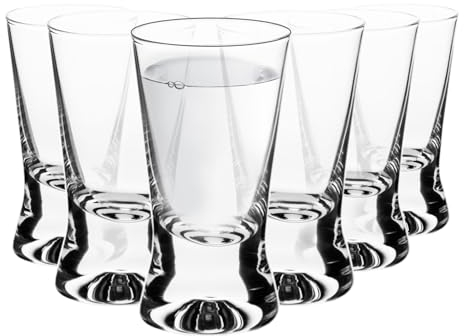 KROSNO Verres à vodka X-line | Lot de 6 verres | 25 ML | Collection X-Line | Idéal pour la maison, les restaurants et les réceptions | Lavable au lave-vaisselle