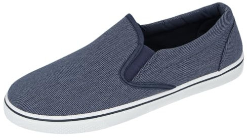 Mens Canvas Mesh Slip On Espadrilles Casual Low Top Plimsoll Trainers Size 7-12 (Light Denim, UK Footwear Size System, Adult, Men, Numeric, Medium, 8)