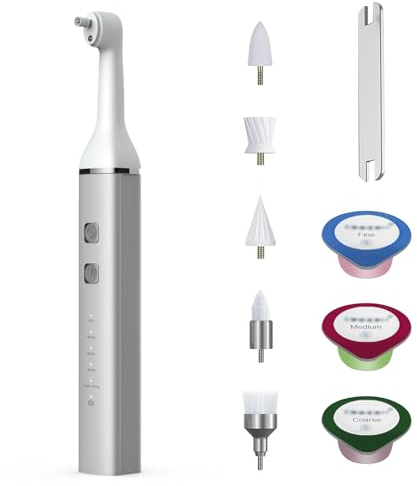 Zahnaufhellungsset, Zahnaufhellung bleaching Set für Polieren und Aufhellen der Zähne (3 Professionelle Zahnpasta im Lieferumfang), wiederaufladbarer USB-C mit LED-Licht, 6 Köpfe, 5 Modi