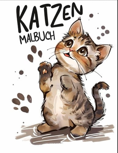 Katzen Malbuch: Tolles Geschenk für Kinder, Jungen und Mädchen.