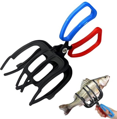 Quixotical Fish Gripper, Metal Fishing Pliers, Multifunctional Fishing Pliers, Gripper Fish Control Clamp, Tong Grip Tackle Tool, L Size, 3 Clamps, for Most Freshwater Fish Grip Tackle Holder