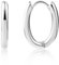 Silber 925 Creolen Ohrringe Damen, Kleine Klobige Creolen Ohrringe Goldene Dicke Creolen Hypoallergen Mini Kleine Huggie Oval Ohrringe Silber Creolen Ohrringe Trendige Schmuckgeschenke