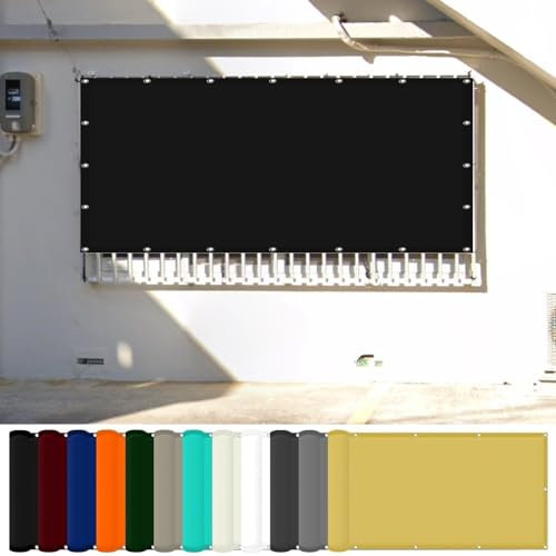 Voile d'ombrage Terrasse Rectangulaire 2 x 3 m UV Protection avec Oeillets Tissu Polyester Multi Couleur et Taille Bâche dombrages pour Piscine Voitures Camping Patio, Noir