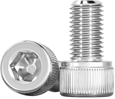 Drenky 10 Pezzi M8 X 16 mm Viti a Testa Cilindrica Norma DIN 912 / ISO 4762 Filettatura Completa Bullone Meccanico in Acciaio Inox A2 V2A Antiruggine Bulloni a Brugola