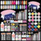COSCELIA Kit Uñas Acrílicas Completo con Lámpara Uñas, 28 Colors Acrilico para Uñas Profesional con Decoración de Uñas Acrilicas y 60ML Monomero, Acrilico Uñas Extensión Kit para Arte de Uñas