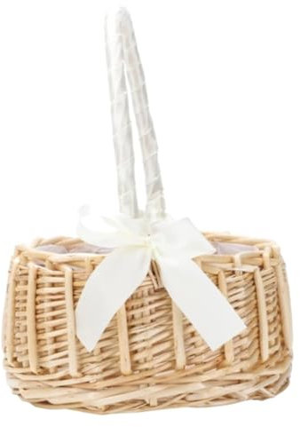Canasta De Huevos Cestas De Mimbre Para Regalo, Cesta Tejida De Sauce Para Picnic, Almacenamiento De Dulces, Vino, Con Asa, Cesta De Boda Para Recolección De Huevos Hueveras Huevera