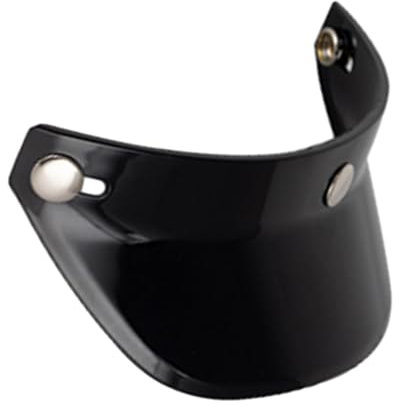 FLCPJGV Visiera parasole per casco, Visiera parasole, 3 bottoni a pressione, Faccia aperta, Protezione visiera casco per parti di caschi retrò, Nero