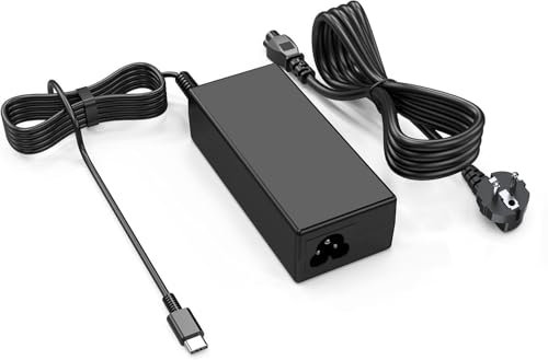 Cargador Portatil Tipo C 45W Chromebook Cargador para DELL, HP, Acer, ASUS, Samsung,Lenov-o, Adaptador AC USB C Carga Rápida Cable Alimentación