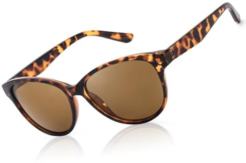 GSZCCZS Polarized Cat Eye Sunglasses for Women Trendy Classic Retro Shades with UV400 Protection for Driving Fishing LS8091