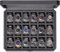 RW18-CARBON ROTHWELL Uhrengehäuse mit 18 Schlitzen - Luxus-Uhrenbox für Herren, Echtglasplatte, abschließbar, elegantes Uhrendisplay für Sammlungen (Carbon)