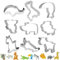 Lot de 9 emporte-pièces en forme d'animaux, emporte-pièces DIY en acier inoxydable, emporte-pièces animaux de la forêt, parfaits pour les biscuits, la pâtisserie, les plaques de fondant, les