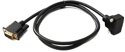 SYSTEM-S D Sub15 Kabel 100 cm HD VGA 15 Pin Stecker zu Stecker DB15 Winkel Down Angled Adapter