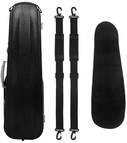 Sehuby Custodia per violino, regolabile, in fibra di carbonio, struttura in fibra di carbonio, con tasca per musica