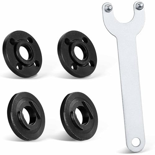 4 Stück 125mm Winkelschleifer Zubehör, Universal Winkelschleifer Schlüssel Set mit Flex Schlüssel, Stirnlochschlüssel Flanschschlüssel für 125mm Winkelschleifer