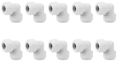 LavaPlumb Push Fit Plumbing Fittings 15mm 22mm White Pushfit Elbow Tee Coupler for Barrier & Copper Pipe WRAS Approved