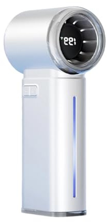 Ventilateur brumisateur portable à 199 vitesses avec écran numérique rechargeable pour activités intérieures et extérieures, brumisation portable avec affichage numérique