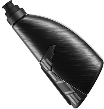ELITE Kit CRONO CX 2024 | Carbon Bottle Cage + Aero Water Bottle 500ml | Push-Pull Valve | Time Trial Triathlon | Aerodynamic | Made in Italy