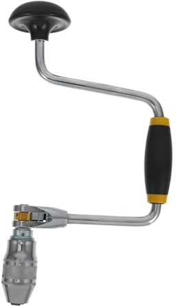 Acero Taladro Manual de Manivela para Joyería y Carpintería | Mango Ergonómico, Uso Sencillo, Estructura Robusta y Fiable, para Paredes y Madera