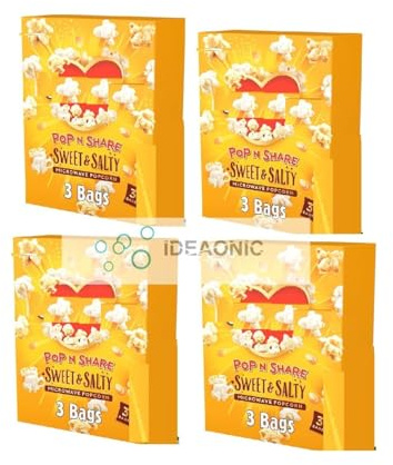 Buterkist Microwave Popcorn Sweet & Salted 3X60g (4 Pack) | IDEAONIC