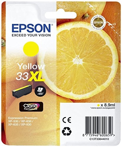 C13T33644012 - SGLPCK Yellow 33XL PREM.Ink Singlepack Yellow 33XL Claria Premium Ink