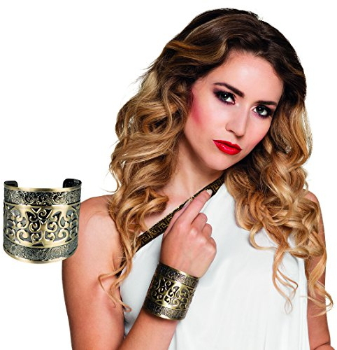 Römerin Armband - Gold - Griechin Armspange Ägypterin Armreifen Antike Griechische Göttin Armschmuck Cleopatra Kostüm Zubehör Ägyptischer Schmuck Armreif