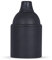 Glattmantel Lampenfassung E27 aus Thermoplast, schwarz mit Zugentlastung - 1x Stück