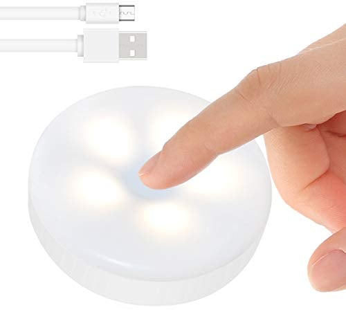 RTSU Ricaricabile Luci Tattile, Ultrasottile Luci a Sfioramento, Dimmerabile Luce Notturna LED, Attaccata Ovunque Luce Adesiva, Luci Armadio Luci LED Wireless, Memoria Luminosità, Bianca Naturale