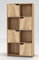 URBNLIVING Wooden Oak 8 Cubed Bookcase With 4 Oak Doors