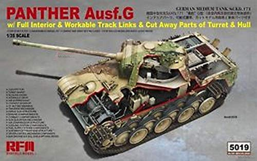 Rye Field Model RM5019 Reyfield Models RM-5019 WWII German Panther AUSF.G SD.Kfz.171 mit kompletter Innenausstattung, Mehrfarbig