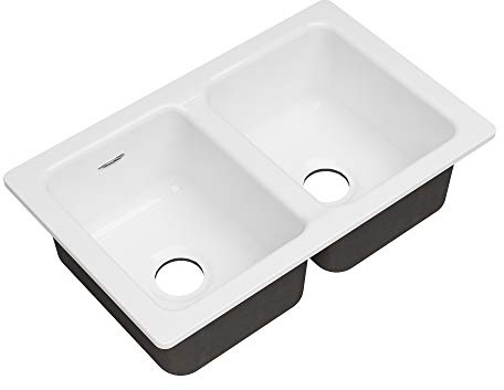 American Standard 77DB30190.308 Fregadero de Cocina de Hierro Fundido de 30 x 19 cm, Blanco Brillante