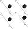 Relaxdays Set de piquets pour trampolines, sangles et ancrage pour sol, acier galvanisé, noir et argent
